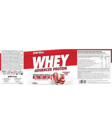 per4m Advanced Whey Protein 2 Supplement 2 kg Strawberry Cream 5060660080021 - Buy Online on GoSupps.com