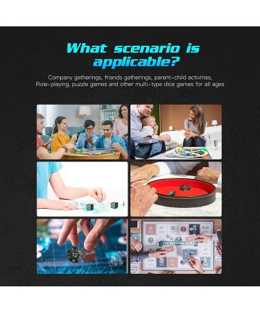 Color Changing Glowing Dice Set 7Pcs with LED Lights | USB Charging | DND Dice for Dungeons and Dragons, Sci-Fi, Table Games | Black - Buy Online on GoSupps.com