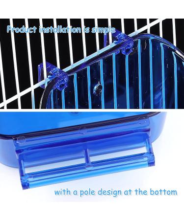 Bird Bath for Cage Bird Bath Box Bird Bath Tub Bird Box Parrot Bath Tub Shower Box Bird Cage Accessory Supplies for Little Bird Canary Budgerigar Parrots Crested Myna Cockatiel Lovebird Blue (blue) - Buy Online on GoSupps.com