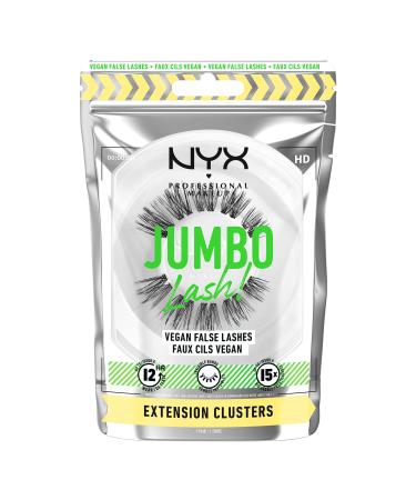 Nyx Professional makeup false eyelashes durable 12 hours of wearing time invisible ligaments up to 15 times reusable vegan eyelashes jumbo lash! Extension cluster 01 extension clusters