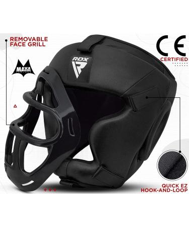 Buy RDX Maya Hide Leather Head Protection Box Grille - MMA Kickboxing & Muay Thai Helmet for Training Sparring and Facial Protection - Buy Online on GoSupps.com