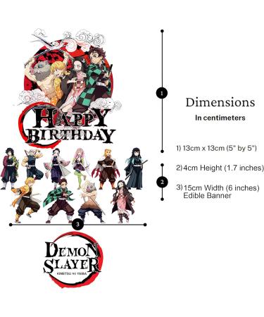 Demon Slayer Themed Cake Topper Decoration Genya Shinazugawa Kanao Tsuyuri Tanjiro Kamado Zenitsu Agatsuma Inosuke Hashibira Anime Manga Themed Kids Party Paper Card Quick Easy Adjustable - Buy Online on GoSupps.com