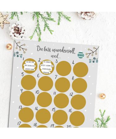 Nastami Scratch-Off Advent Calendar A3 - You Are Wonderful Christmas Countdown Calendar for Festive Fun - Buy Online on GoSupps.com