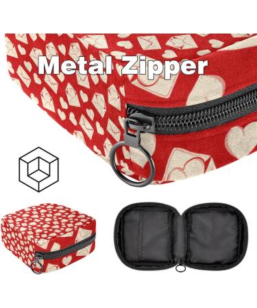 Retro Napkin Storage Bag - Portable Menstrual Organizer for Girls & Women | Zippered Sanitary Napkin Pouch - Buy Online on GoSupps.com