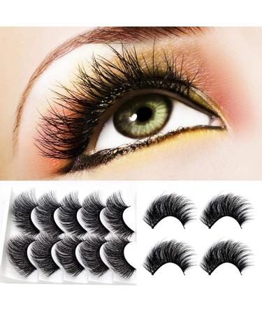 Rethyrel False Eyelashes - 5 Pairs of 3D Wispy Natural Long & Thick Lashes for Flawless Makeup | International Shipping Available - Buy Online on GoSupps.com