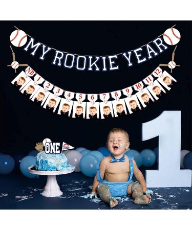 Baseball Cupcake Toppers Rookie Of The Year 1st Birthday Decorations-24PCS - Buy Online on GoSupps.com