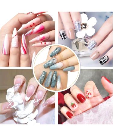 Sularpek 5pcs Nail Art Brushes Set - Detail and Liner Brushes for DIY and Professional Nail Designs - White - Buy Online on GoSupps.com