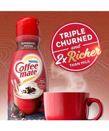 Coffee Creamer Bundle: 2 x 32 fl oz Coffee Mate Peppermint Mocha Creamer + CureCor Recipe Card - Buy Online on GoSupps.com