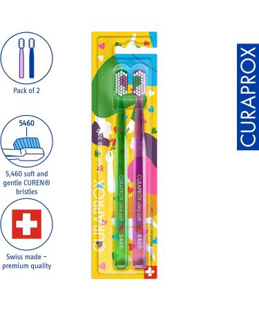 Curaprox CS 5460 Ultra-Soft Toothbrush Set Special Edition Love 2023 - 2 Pack - Buy Online on GoSupps.com