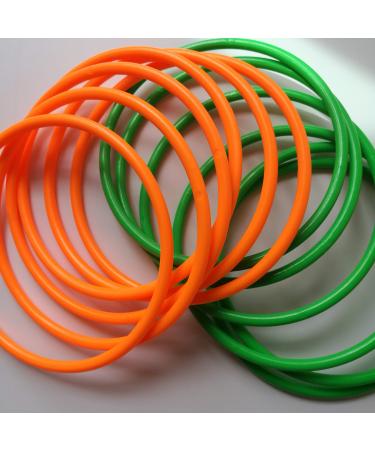 Lucas shops 12 Pcs Large Size Plastic Toss Rings for Speed and Agility Practice Games
