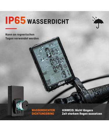 Buy Henmi Wireless Bike Computer - 3.2 Inch Waterproof Speedometer with Backlighting | International Shipping Available - Buy Online on GoSupps.com