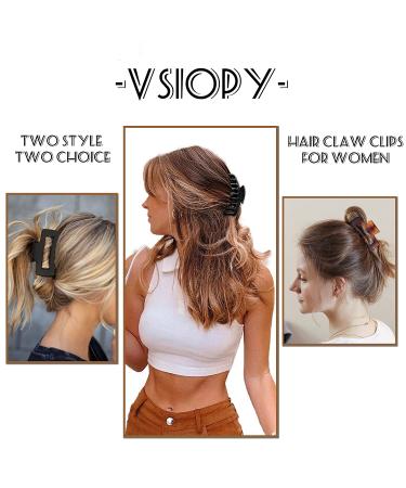 Vsiopy 6pcs 3.5 Inch Claw Clips for Thick & Thin Hair | Girls' & Women's Neutral Hair Accessories | Matte Square Hair Claws - Buy Online on GoSupps.com