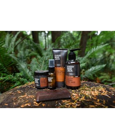 Every Man Jack Men's Aged Bourbon Beard Set - Complete Grooming Essentials: Beard Wash Lotion Oil Butter & Comb - Buy Online on GoSupps.com