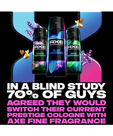 AXE Fine Fragrance Collection Blue Lavender Deodorant Spray for Men - 72H Odor Protection & Freshness with Lavender Mint & Amber - 4 oz - Buy Online on GoSupps.com