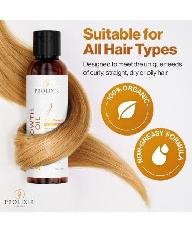 Hair Oil for Dry Damaged Hair - Organic Rosemary Oil for Hair Growth with Castor Oil Jojoba Oil Argan Oil - Scalp Treatment with Biotin Almond Oil & Coconut Oil Hair Serum for Frizzy Hair - Buy Online on GoSupps.com