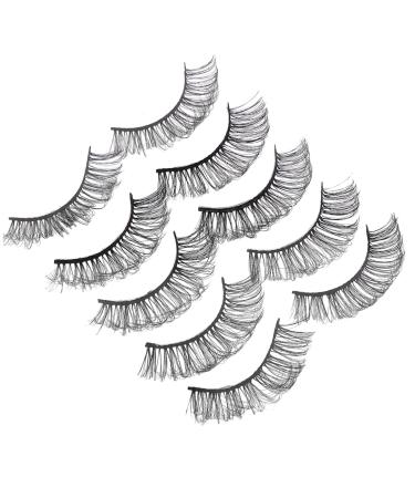 VINTORKY 5 Pairs Dense False Eyelash eye lashes false lashes d curl lash strips eyelash natural look fake eyelash for women false eyelashes natural look bar Imitation Russia 5d