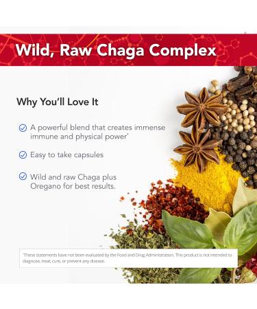 Physician's Strength ChagaStrength - 90 Capsules - Wild Raw Chaga Complex - Immune & Physical Support - Non-GMO - 90 Servings - Buy Online on GoSupps.com