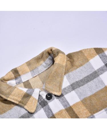 Gefomuofe Blouse Women's Loose Tunic Cotton Linen Blouse Summer Tunic Summer Oversized Casual Look Shirt Blouse O-Neck with Button Placket and Pocket Elegant Plain Office Blouses Office Shirt Khaki L - Buy Online on GoSupps.com