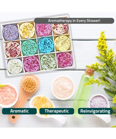 Mystic Set of 12 Shower Bombs - Aromatherapy Essential Oils for Home Spa | Vaporizing Shower Tablets for Mom and Wife - Buy Online on GoSupps.com
