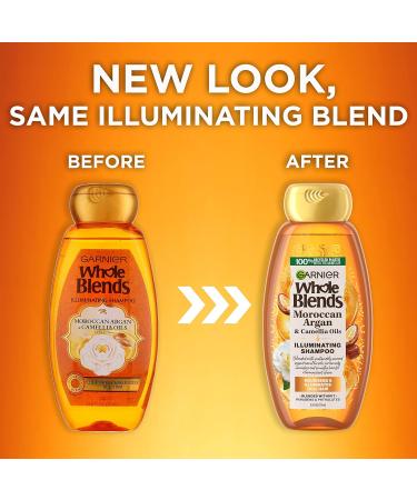 Garnier Whole Blends Moroccan Argan & Camellia Oils Shampoo 3-Pack - 12.5 Fl Oz, Silky Shine Formula - Buy Online on GoSupps.com