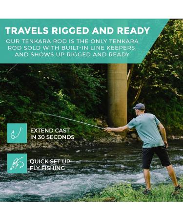 REYR Gear Tiny Cast Tenkara Rod: Ultralight Telescopic Fishing Rod with Line Keepers - Portable Fly Fishing Kit for Backpacking - Buy Online on GoSupps.com