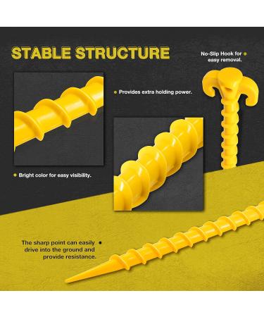 Fstop Labs 8 Pack Large 10 Inch Heavy Duty Screw Style Outdoor Tent Stakes - for Camping, Hiking, Ground Anchoring, and Ultimate Stability - Buy Online on GoSupps.com
