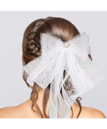 Bridal Headwear Bridal Wedding Veil 1920s Accessories for Women Bridal Bow Veil Flapper Headband Wedding Bridal Veil Flapper Accessories Pearl Bow Veil Dress Lace Grace Miss - Buy Online on GoSupps.com