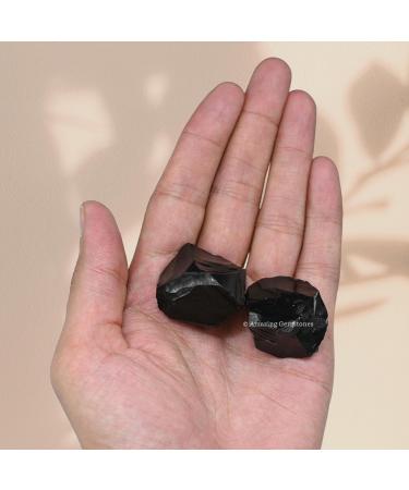 Buy Black Obsidian Raw Crystals | Healing Stones for Tumbling & DIY - Natural Energy Rocks (1 Piece - Buy Online on GoSupps.com
