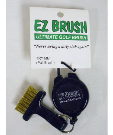 EZ Brush Ultimate Golf Brush Black Clip On Club Cleaning Tool New 1