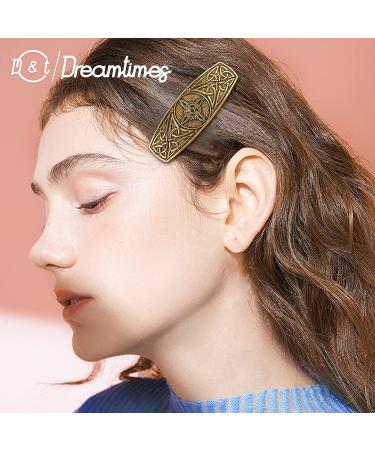 Dreamtimes Witch Knot Hair Clip - Hand Crafted Metal Barrette for Women | Wiccan Witches Knot Hairpin in Gold | Witchcraft Amulet Jewelry Hairpin for Girls - Buy Online on GoSupps.com