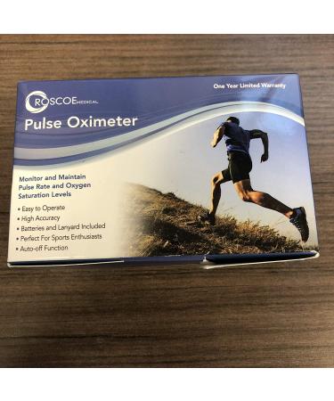Roscoe Medical Finger Pulse Oximeter - Pediatric and Adult Oxygen Saturation Monitor for Sports and Aviation Use - Buy Online on GoSupps.com