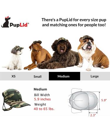 PupLid Medium Camo Baseball Cap for Dogs - Stylish Sun Protection for Your Modern Pup - Buy Online on GoSupps.com
