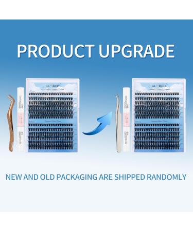 GEMERRY 240Pcs D Curl Cluster Eyelash Extensions Kit with Lash Bond and Applicator - DIY Individual Eyelash Kit for Personal Use (Kit-40D+50D-8-16-D) - Buy Online on GoSupps.com