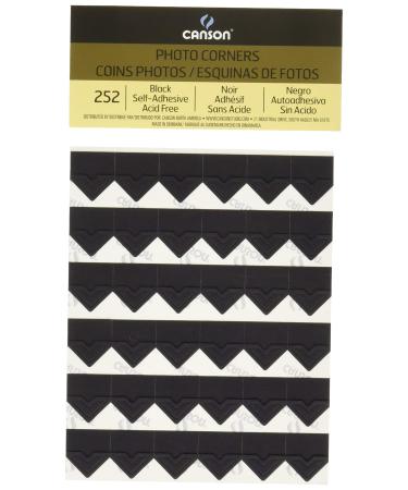 Canson Self-Adhesive Photo Corners Black (Pack Of 252)