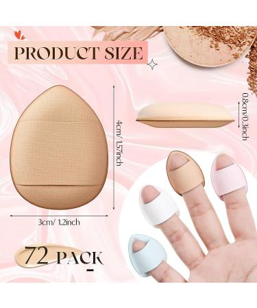 72 Pcs Mini Makeup Sponge Set for Flawless Beauty - Soft Blender Puffs for Foundation, Powder, Concealer & Repair Cream - 4 Colors - Buy Online on GoSupps.com