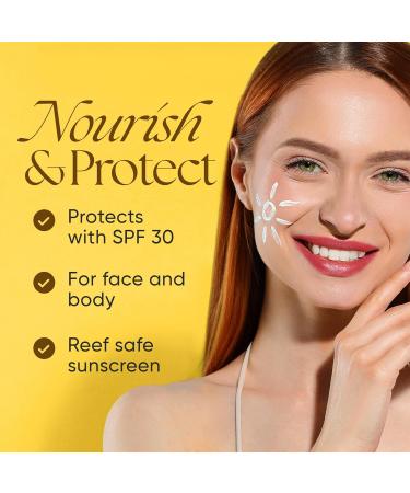 Tallow Sunscreen SPF 30 - Natural Sunblock with Non-Nano Zinc Oxide | Beef Tallow Sun Balm for Face - Made in USA 4fl oz - Buy Online on GoSupps.com