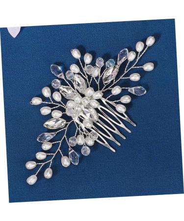 Didiseaon Bridal Pearl Comb Rhinestone Hair Comb Rhinestone Hair Clip Hair Accessories for Bride Bridal Hair Clip Bridal Headpiece Barrettes for Girls Women's Manual Abs Hair up - Buy Online on GoSupps.com