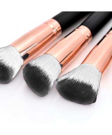 Retoo 10-Piece Professional Make-Up Brush Set | Ideal for Powder Cream & Liquid | Black Eye & Face Brushes - Buy Online on GoSupps.com