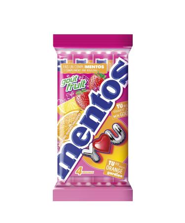 Pack of 4 Mentos Fruit rolls