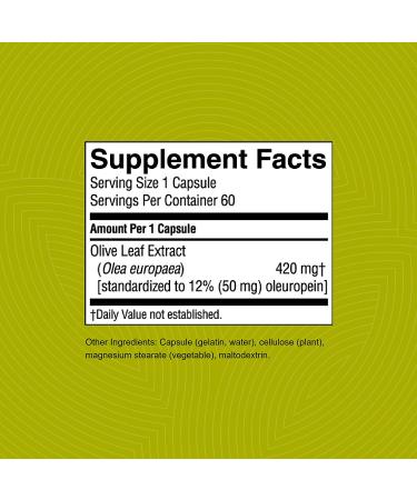 Nature's Sunshine Olive Leaf Extract Concentrate 60 Capsules - Buy Online on GoSupps.com