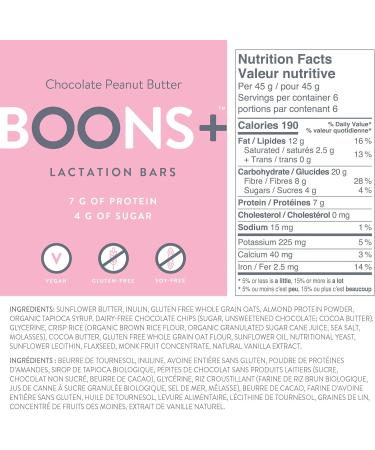 BOOBY BOONS BARS High Protein Peanut Butter and Chocolate Plant Based. (6x45g Bars per Box). - Buy Online on GoSupps.com