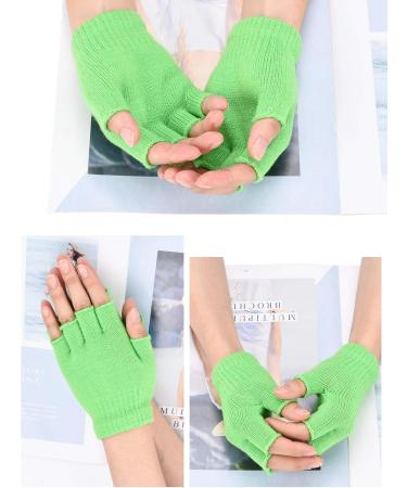 Bememo 4 Pairs Fingerless Gloves - Half Finger Mittens for Kids - Knitted Winter Typing Gloves - Solid Color Set 2 - Ideal for Boys & Girls - International Shipping Available - Buy Online on GoSupps.com
