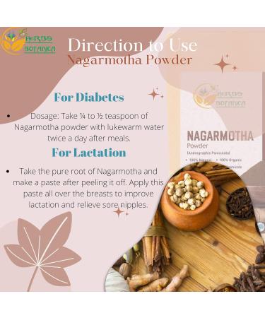 Herbs Botanica Organic Nagarmotha Powder 150g - Ayurvedic Formula for Digestion, Weight Loss, Hair Care, Hair Growth - 100% Pure & Natural - Buy Online on GoSupps.com