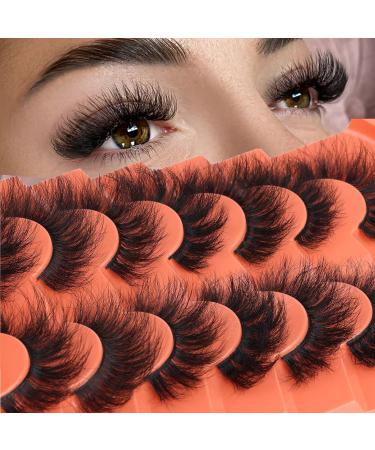 WTvane Fluffy Wispy Faux Mink False Eyelashes 18MM-20MM - Pack of 7 Styles | Dramatic Thick Volume & Long Mink Lashes - Buy Online on GoSupps.com
