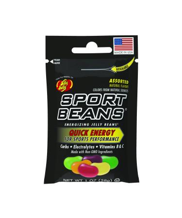 Jelly Belly Sport Beans - Energizing Jelly Beans - Assorted Flavors, Pack of 24