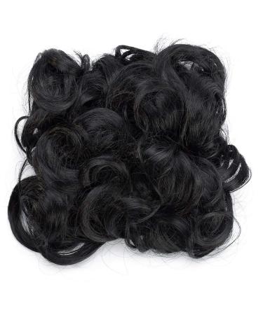 Fashion Undulating Hair Extensions | Wavy Hair Tendrils & Messy Buns | Voluminous Black Ponytail Scrunchies - Buy Online on GoSupps.com