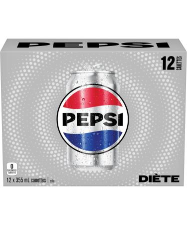 Diet Pepsi cola 355 mL Cans 12 Count 1 Pack - Buy Online on GoSupps.com
