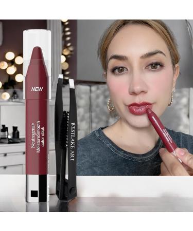 Moisturesmooth Color Stick 130 Wine Berry | Moisturizing Lipstick with Shea Butter | Dermatologist-Tested Twist-Up Design & Eyebrow Tweezers | International Shipping Available - Buy Online on GoSupps.com