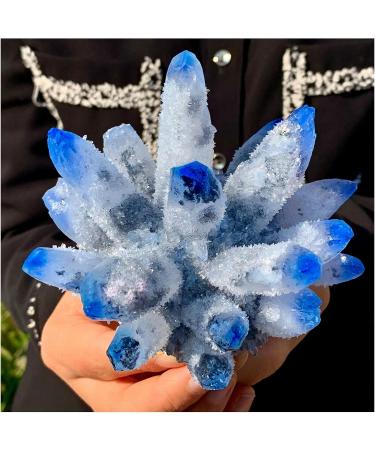 Natural Crystal Rough Rare Natural Blue Crystal Cluster Specimen Wedding Decoration Aquarium 400-450g - Buy Online on GoSupps.com