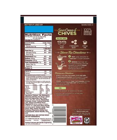 Betty Crocker Sour Cream and Chives Potatoes - 4.7 oz (Pack of 7) - Delicious Sour Cream & Chives Flavor - Buy Online on GoSupps.com